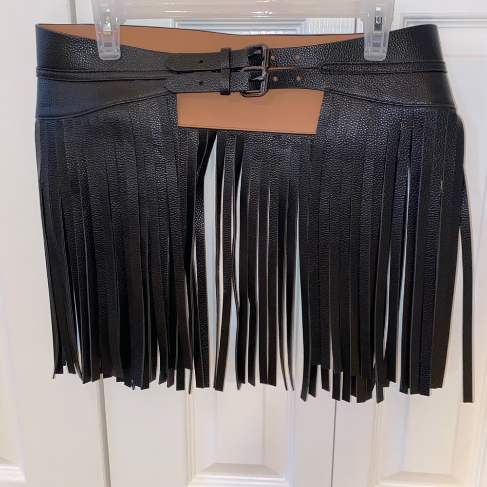BCBGMaxAzria fringe leather belt